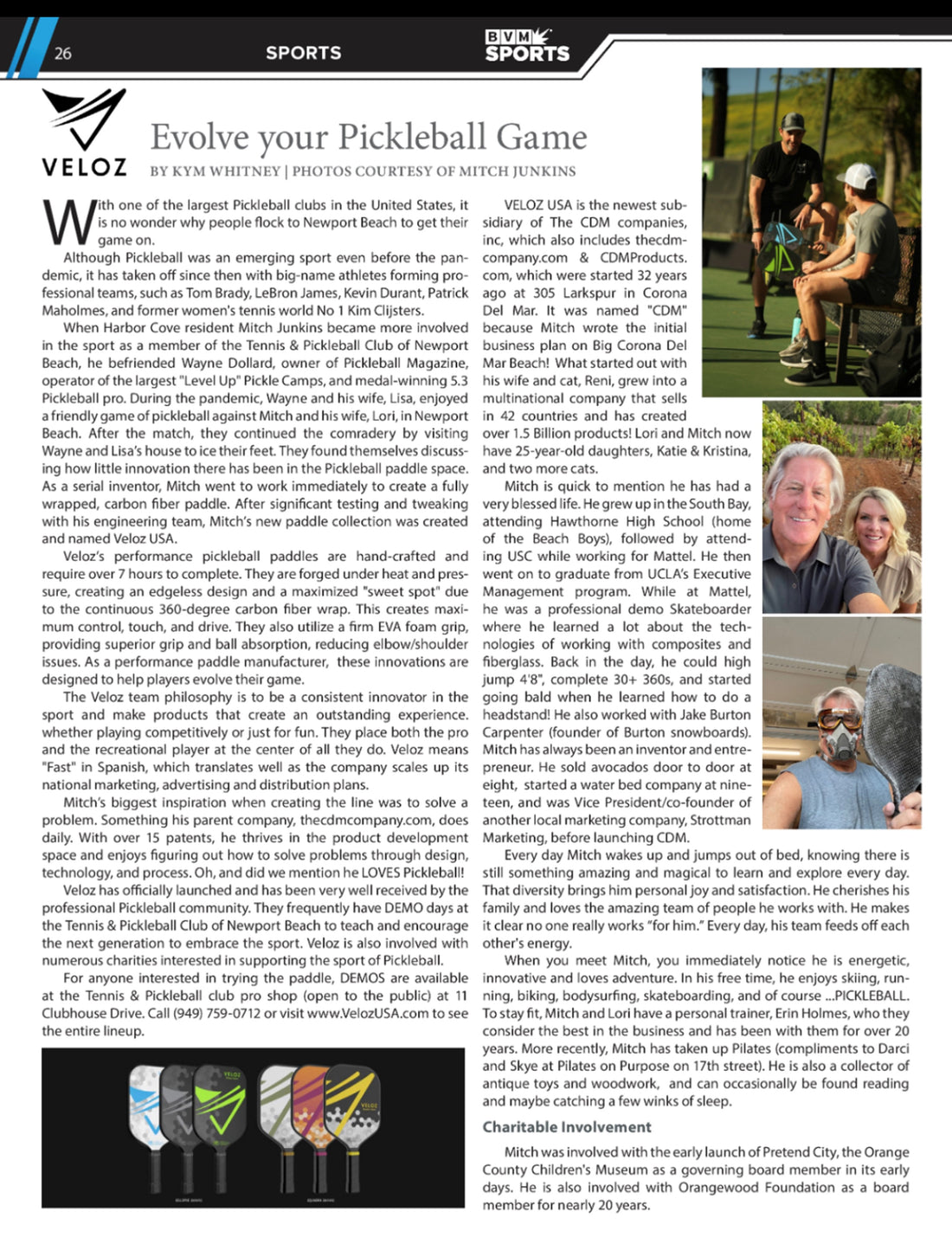 VELOZ Featured In Newport Beach Living!