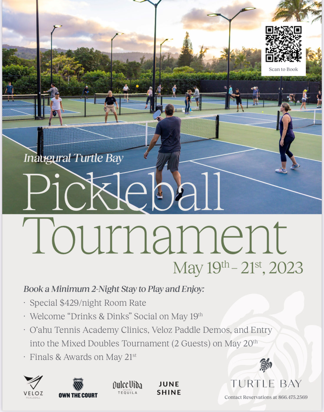 Inaugural Turtle Bay Resort Pickleball Tournament with VELOZ Demos & Give-Aways!